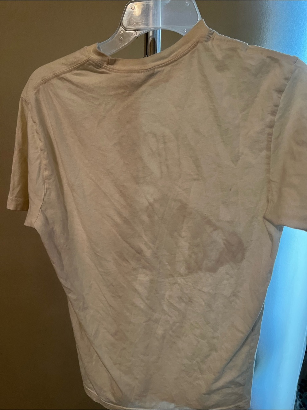 Next Level Apparel Cream Graphic Tee with Black Croissant Print from local b - Picture 2 of 2